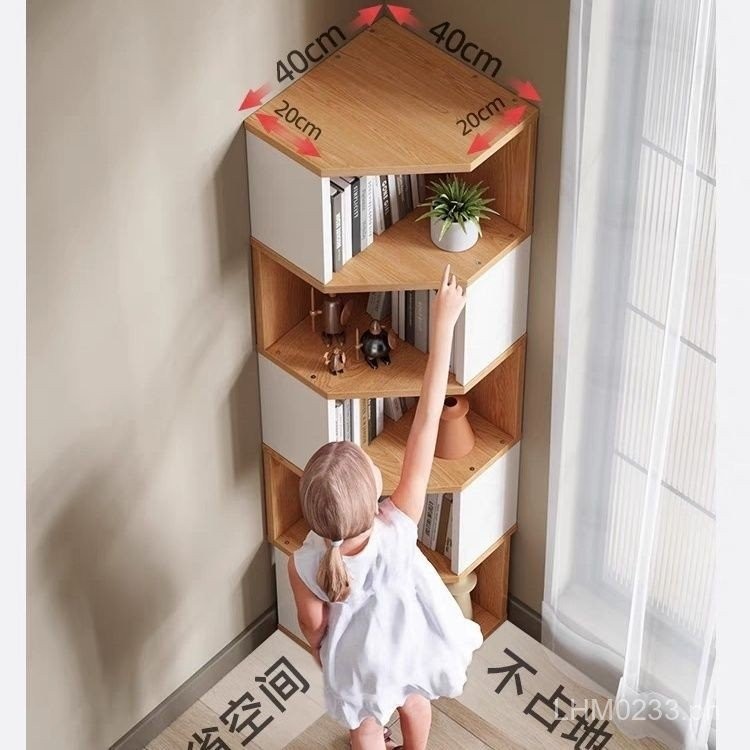 Storage Rack Bedroom Triangle Simple Corner Bookshelf Multi-layer Floor ...