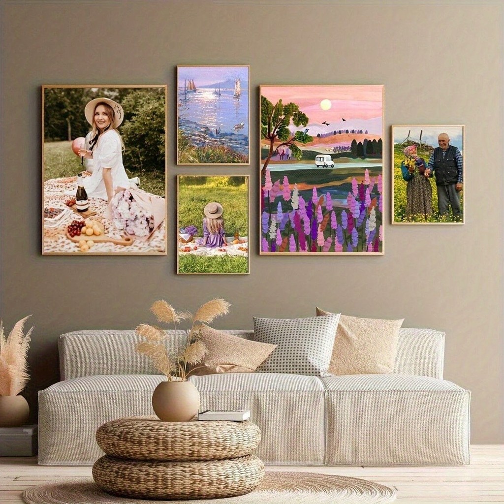 Personalized Photos To Canvas Print Custom Wall Art For Bedroom Living ...