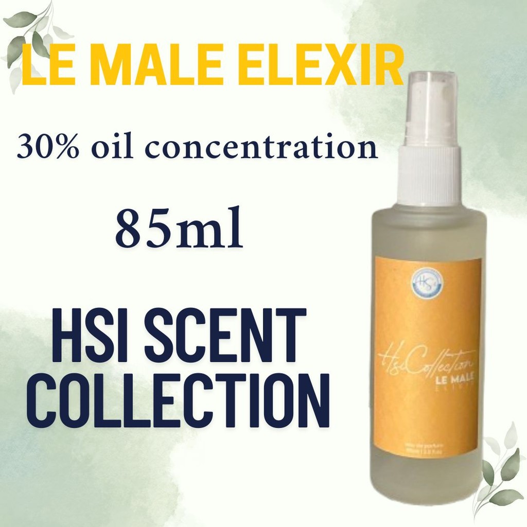 NEW HSI SCENT COLLECTION LE MALE ELEXIR 85 ML PERFUME FOR MEN (OIL ...