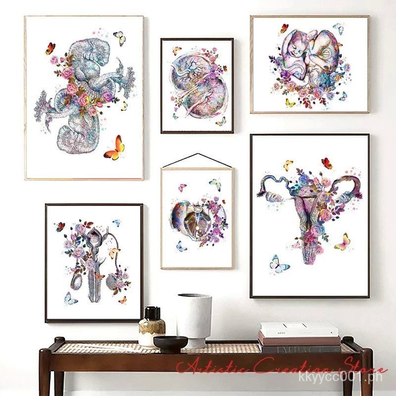 Obgyn Art Poster Pregnancy Female Anatomy Placenta Anatomical Uterus ...