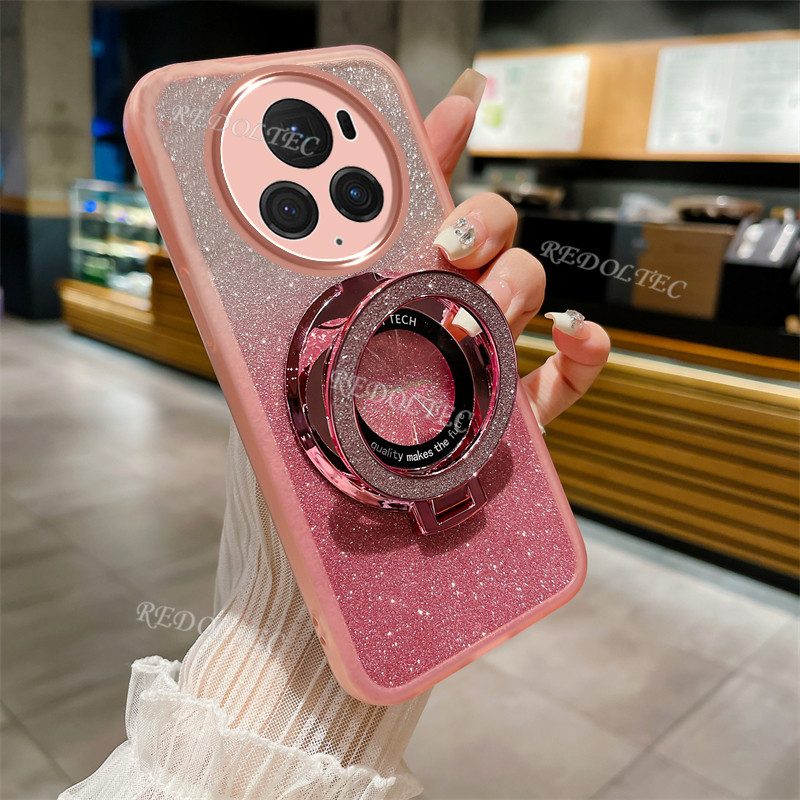 Casing Honor Magic6 Pro 5G New Design Transparent Glitter Case Honor Magic  Pro Magic 6Pro Magic6Pro 5G Gradient Bling Phone Cover With Magnetic