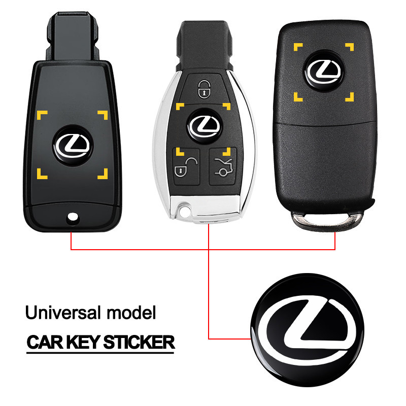 14mm Car Key Emblem Stickers Auto Control Key Logo Decals For Lexus ...