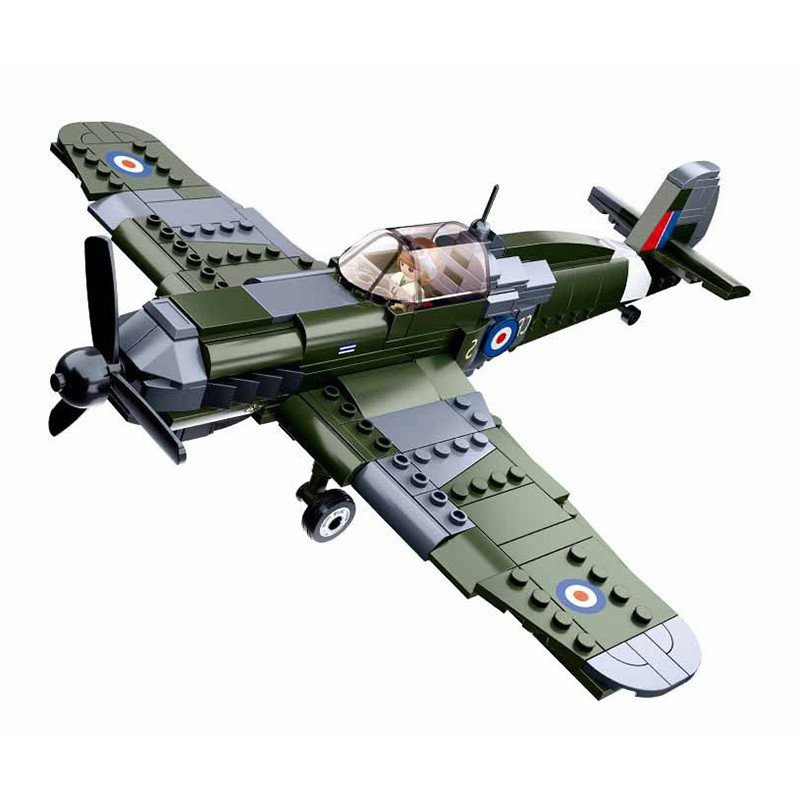 0712 290pcs Military Ww2 World War Ii Spitfire Fighter Aircraft Army ...