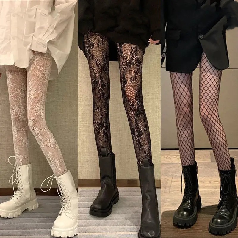 Hollow Lace Fishnet Stockings Leggings Japanese Style ins Style Lolita ...