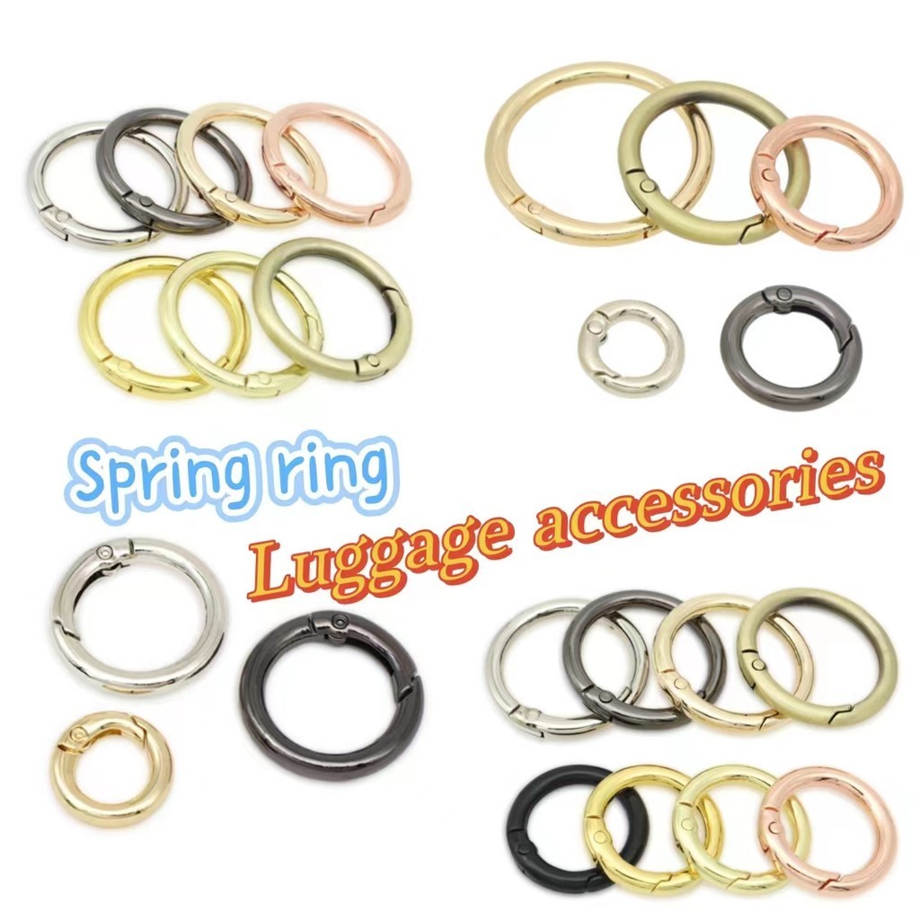 Zinc Alloy Spring Ring Dog Buckle Keychain Luggage Hardware Metal Buckle  Mountaineering Buckle Opening Circular Ring Rope Buckle Accessories