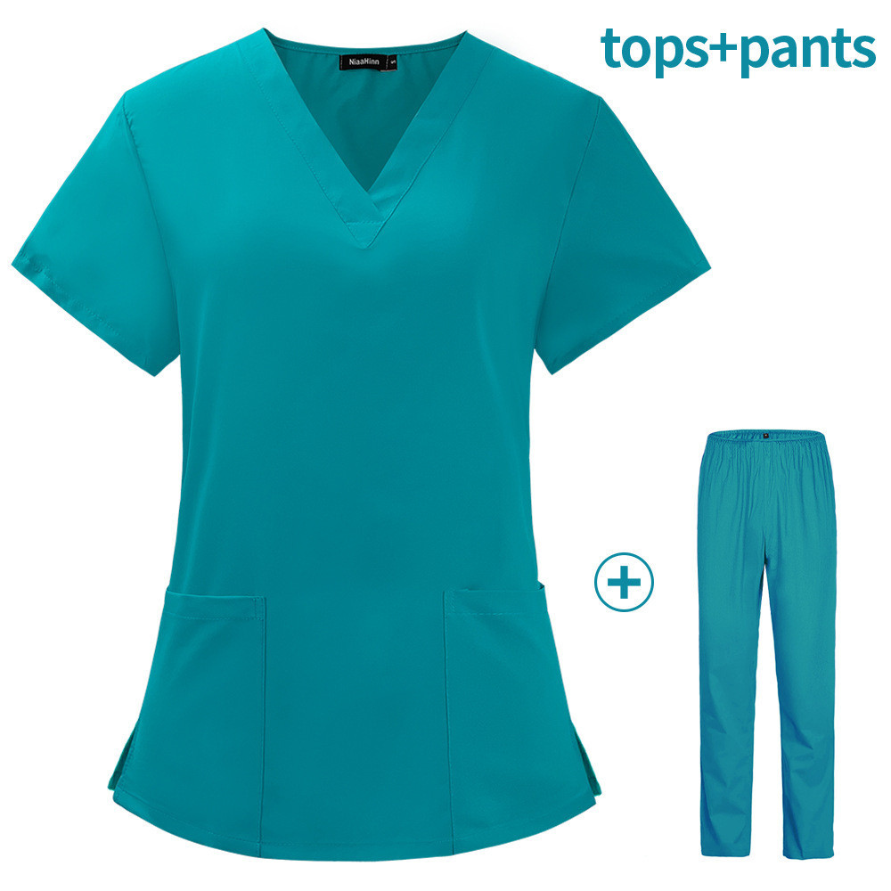 Women's Wash Clothes Suit Doctor Operating Room Thin Work Clothes ...