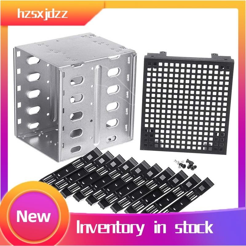 hzsxjdzz 5.25 Inch to 5 x 3.5 Inch SATA HDD Cage Rack Hard Drive Disk ...