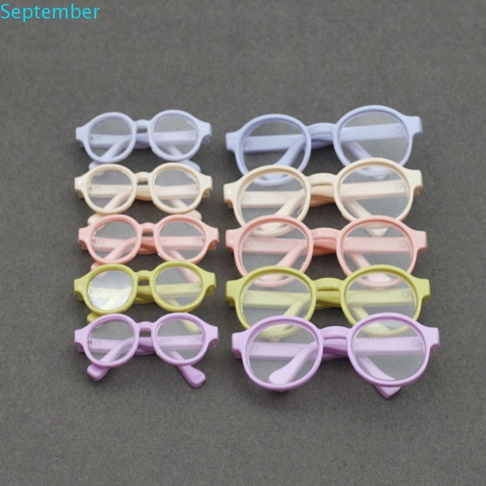 September Cute Labubu Doll Glasses Plastic Miniature Mini Doll Eyewear