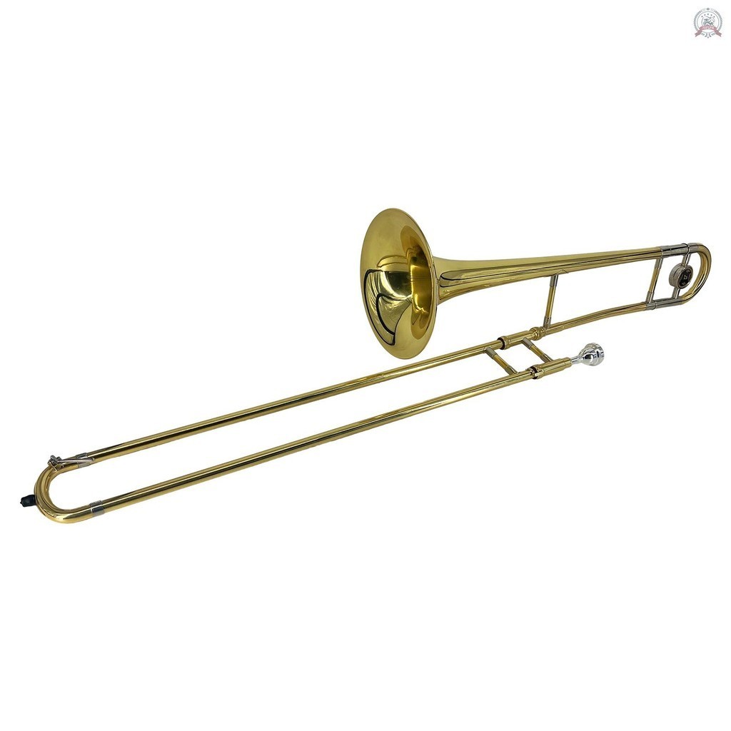 [JOY] Alto Trombone Brass Gold Lacquer Bb Tone B flat Wind Instrument ...