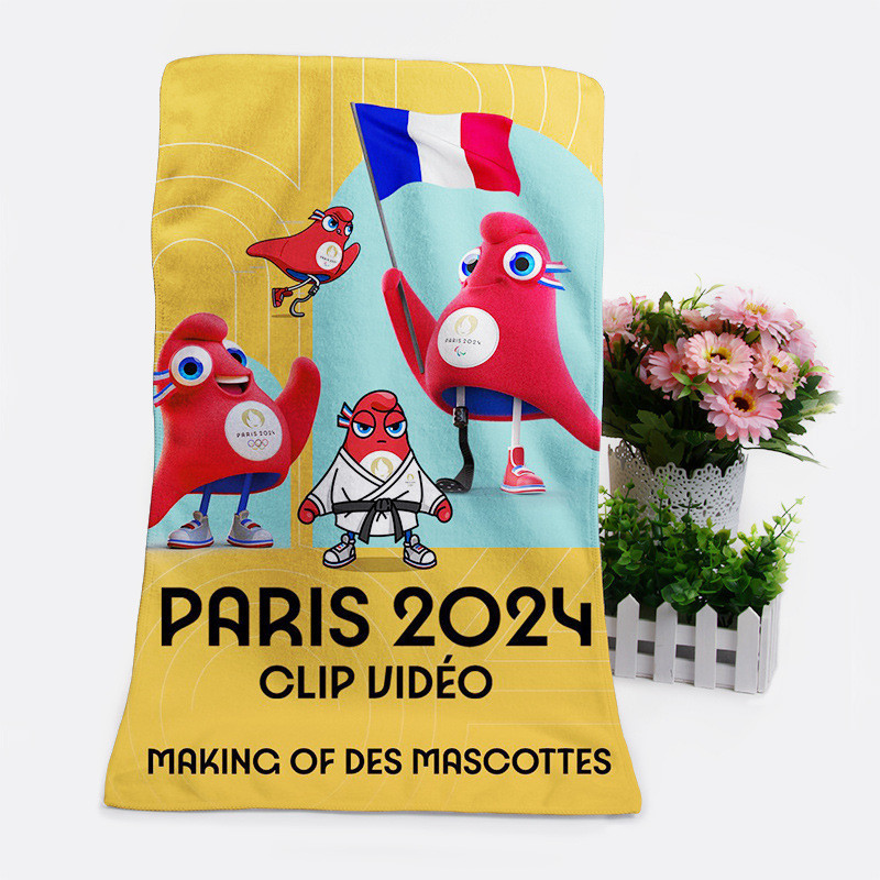 Towel Washcloth Phryge 2024 Paris Olympics France mascot Phryges collection souvenir gift