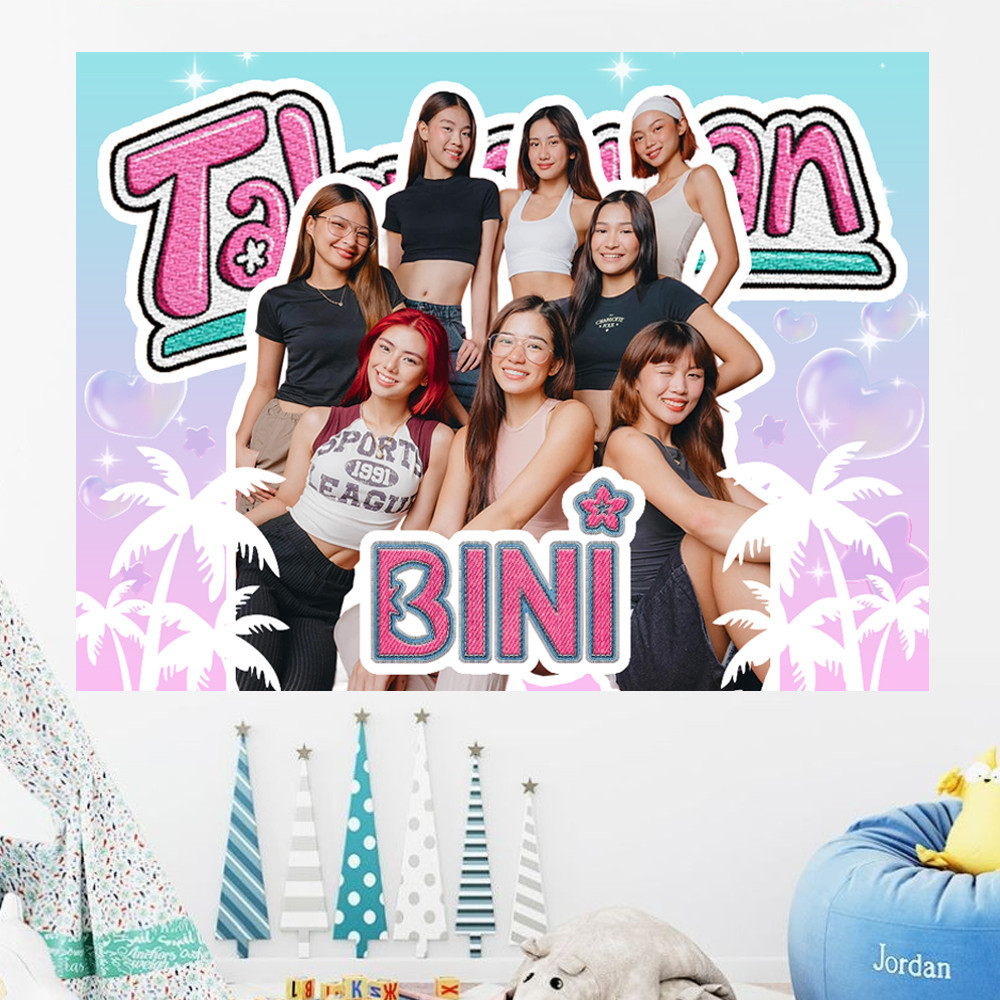 Bini Poster Backdrop Cloth Tapestry Bini Fan Merch Support Materials ...