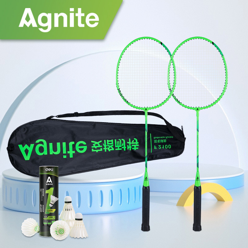 Deli Agnite 16-18lbs Iron Split Badminton Racket (2PC/Pack) | Shopee ...