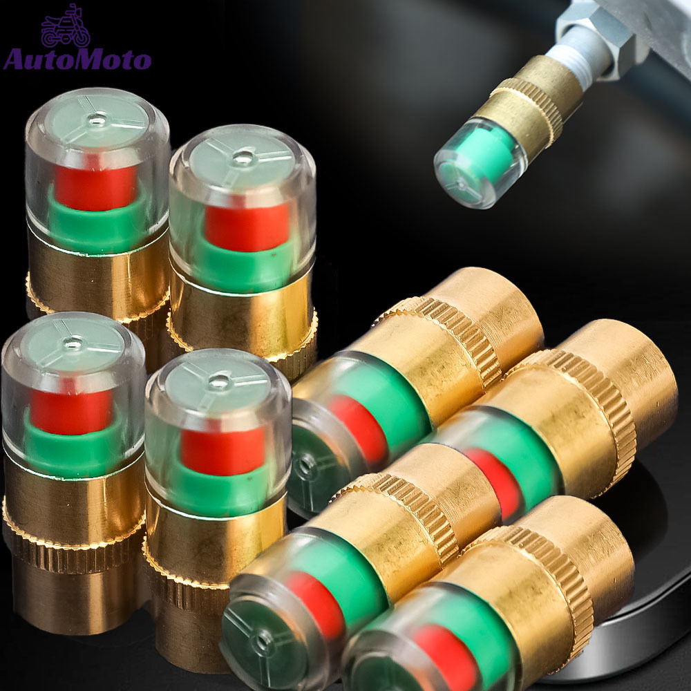 Replaceable Car Tyre Pressure Warning Caps- Copper Core Tire Safety ...