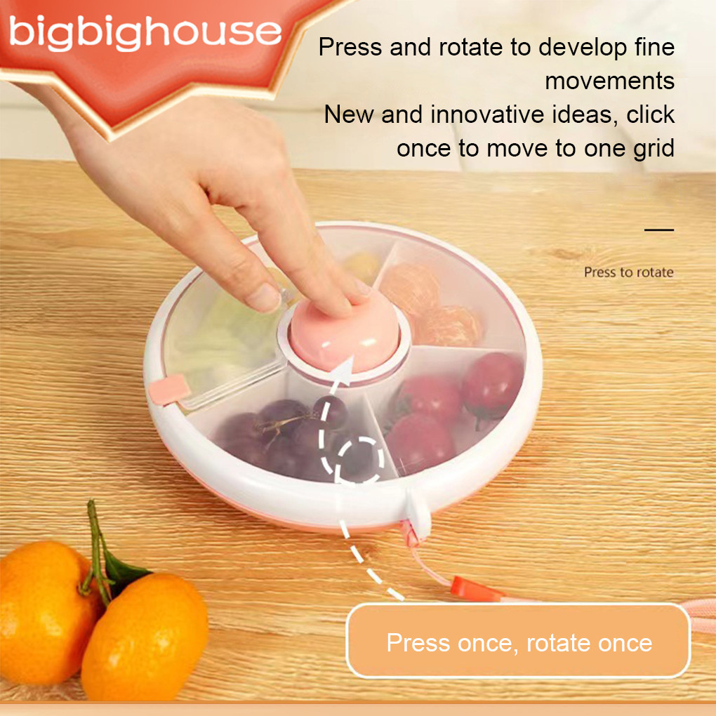 Rotating Snack Box Enjoy Multiple Foods In One Box Fruit Trays Snack