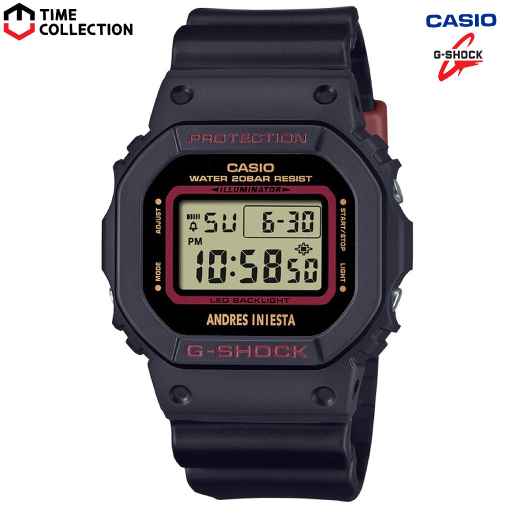 Casio G-Shock DW-5600AI-1ER Andres Iniesta – Orologio Digitale Uomo – Resina Bio, Nero, 43 Mm, 20 Bar, Illuminazione - 3