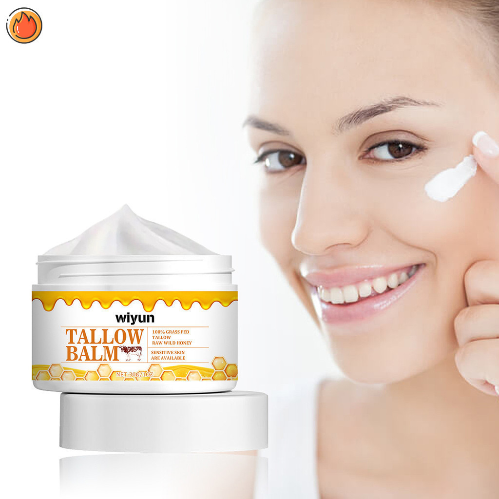 Beef Tallow Face Cream, Organic Tallow and Honey Balm, Tallow Balm for