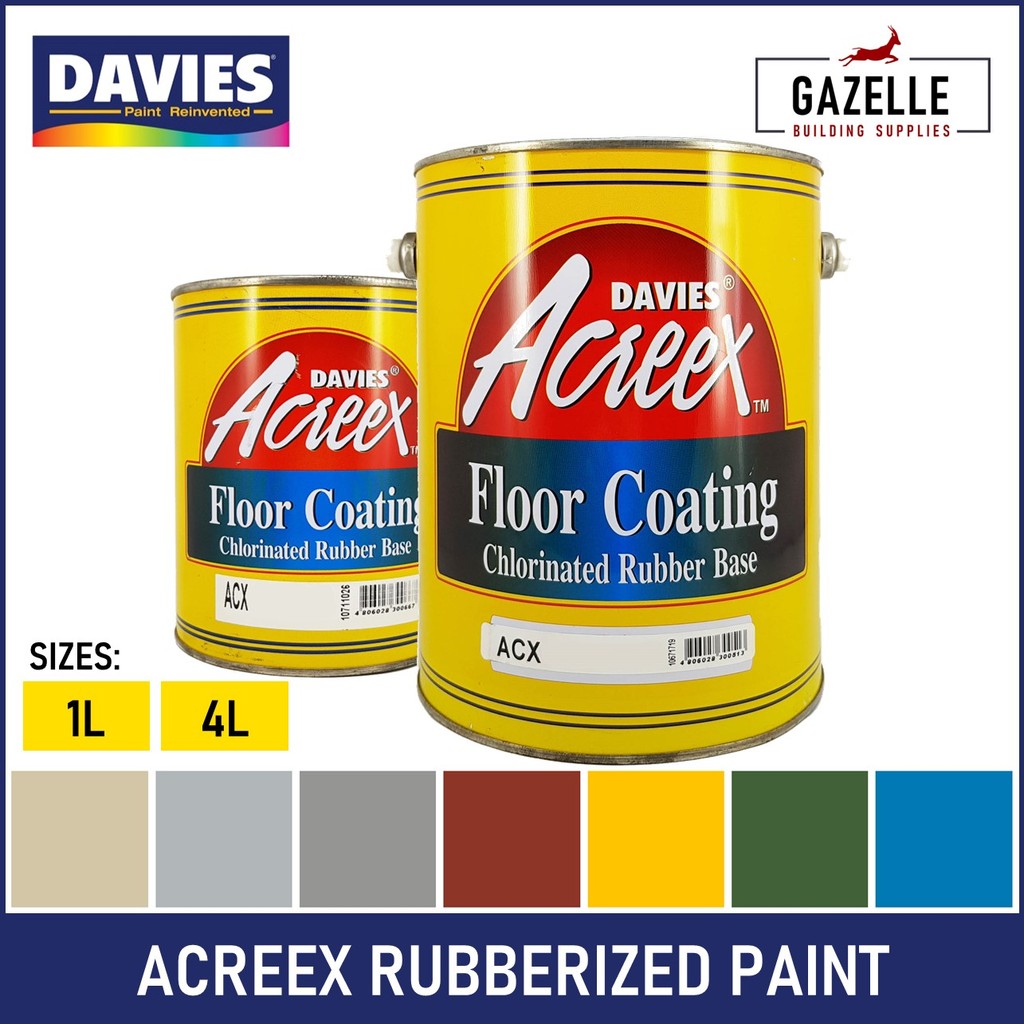 Davies Acreex Rubberized Floor Paint Dark Velvet Gray - 4L | Shopee ...