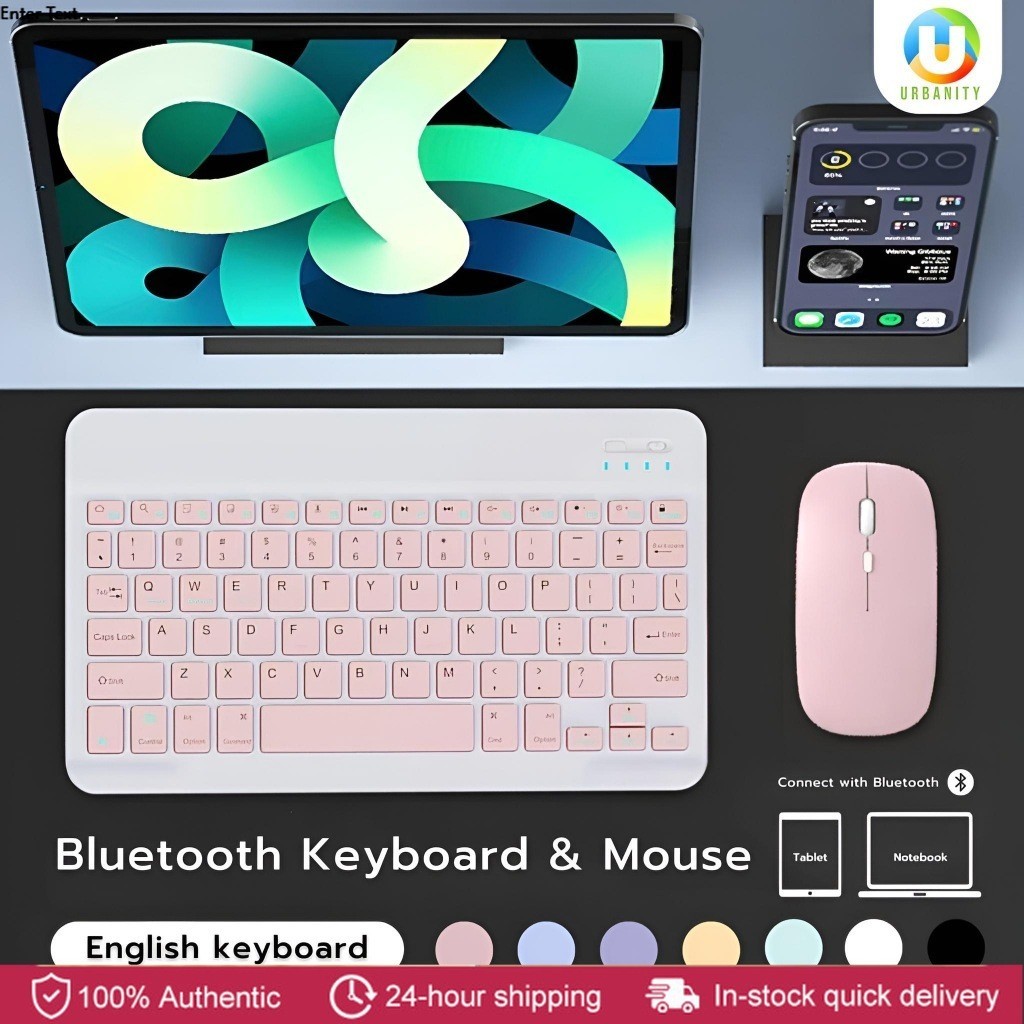 Laptop Tablet Small Mini Keyboard and Mouse Wireless Bluetooth | Shopee ...