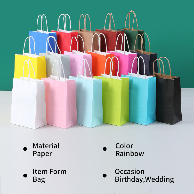 Black Paper Bags With Handles 42 X 31 X 12 Cm Large Kraft Gift Bags For Birthday Party Favors, Candy, Weddings, Merchandise, Christmas (12 Bags) Price In UAE | Noon UAE - View #3