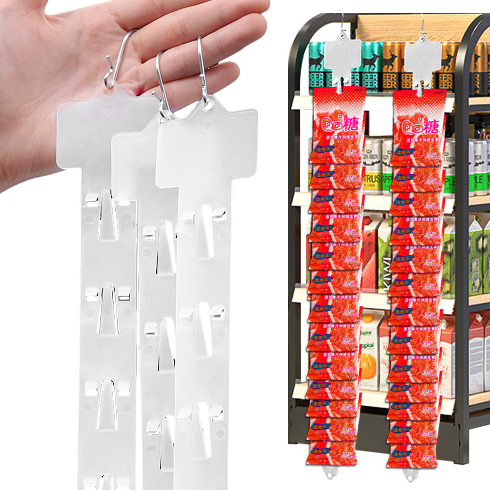 20pcs Station Snack Hanging Strips Store Hang Snacks Display Hanger ...