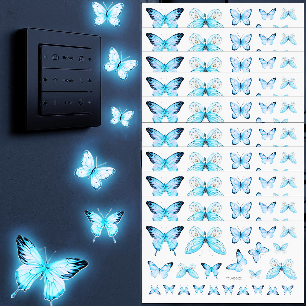 Luminous Butterfly Wall Sticker - Glow in The Dark Butterfly Sticker ...