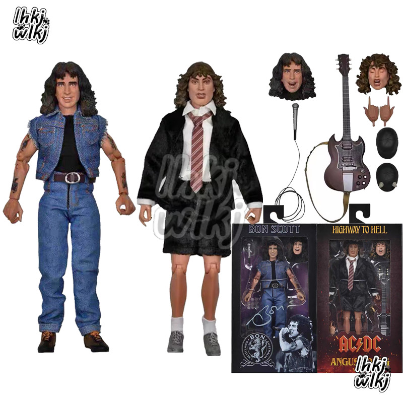 Rock Band AC/DC Bon Scott Action Figure Angus Young Highway NECA To ...