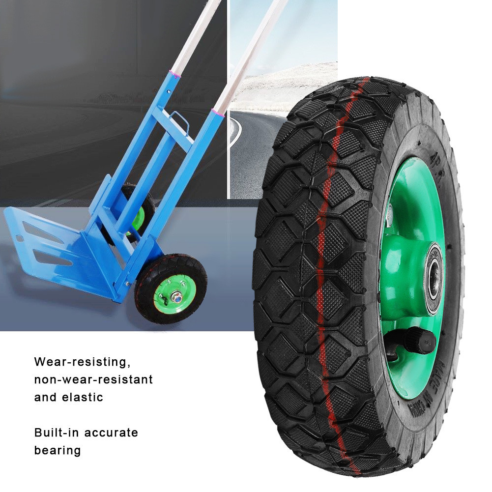 Soxii Inflatable Tire Wear Resistant 6in Wheel Industrial Cart Trolley ...