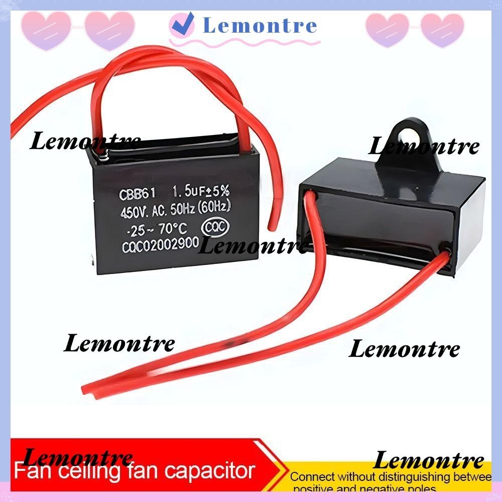 LEMONTRE Start Capacitor, 450V CBB61 Capacitor, Motor Run 1/1.2/1.5/2/2 ...