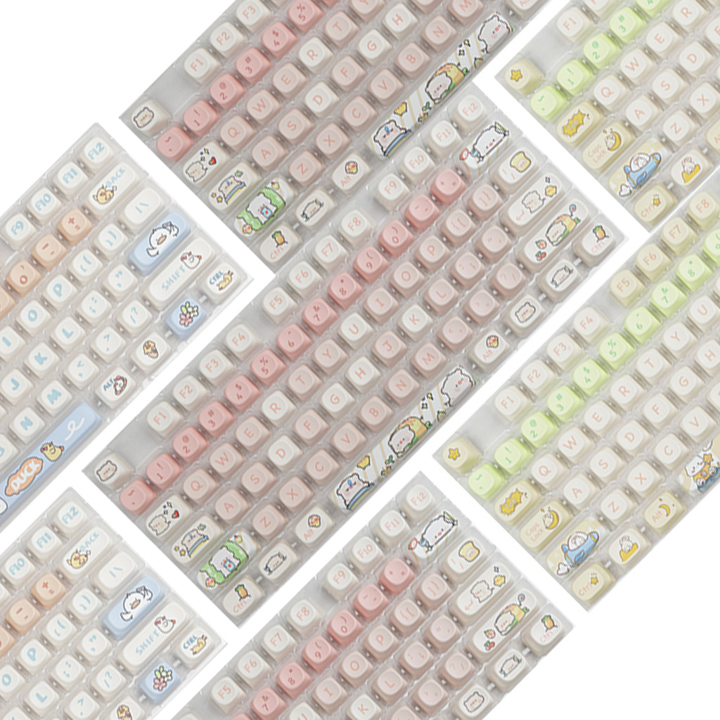 【PH STOCK】MOA Profile Keycaps Full Set Cute Kawayii Thermal Sublimation ...