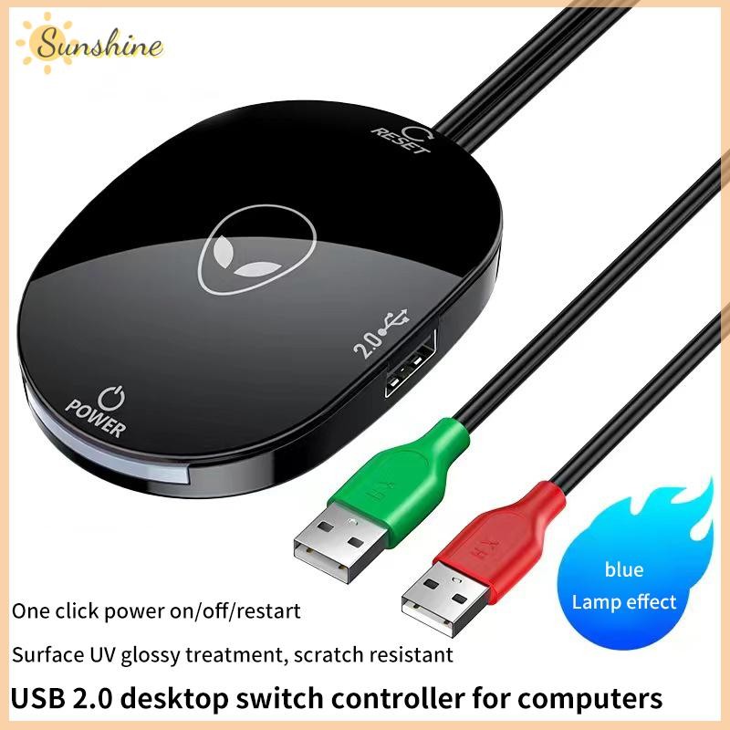 Sunshine> Computer Desktop Switch LED Lights PC Motherboard External ...