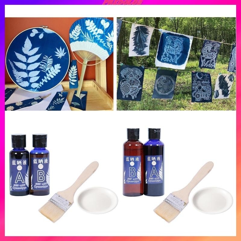 2X(30 Feuilles de Papier Cyanotype, Kit de Papier D'Art Solaire, Papier à D4225