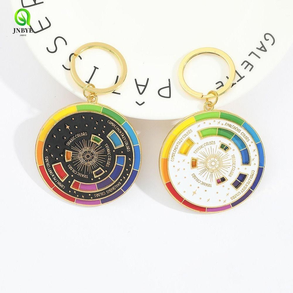 JNBYE Spinning Color Compass Keychain, Color Wheel Rotatable New Color