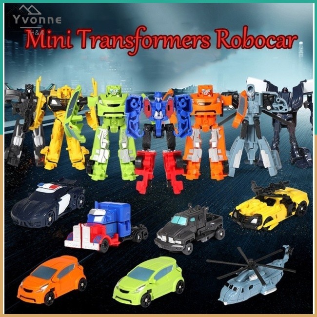YVONNE Kids Mini Optimus Prime Bumblebee Transformers Robot Toys Kid ...