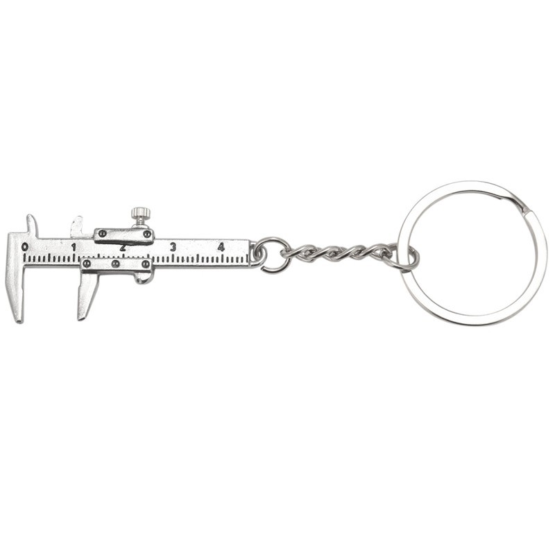 FF-Useful Mini Vernier Caliper Tool Pendant Slider Slides Keyring Key ...