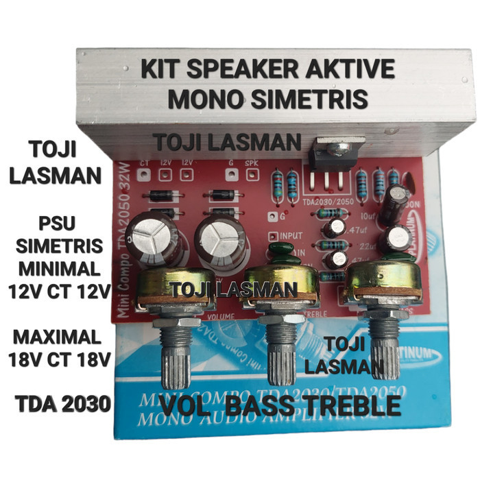 Active speaker pcb kit tda 2030 tda2030 mono platinum -ASK25 | Shopee