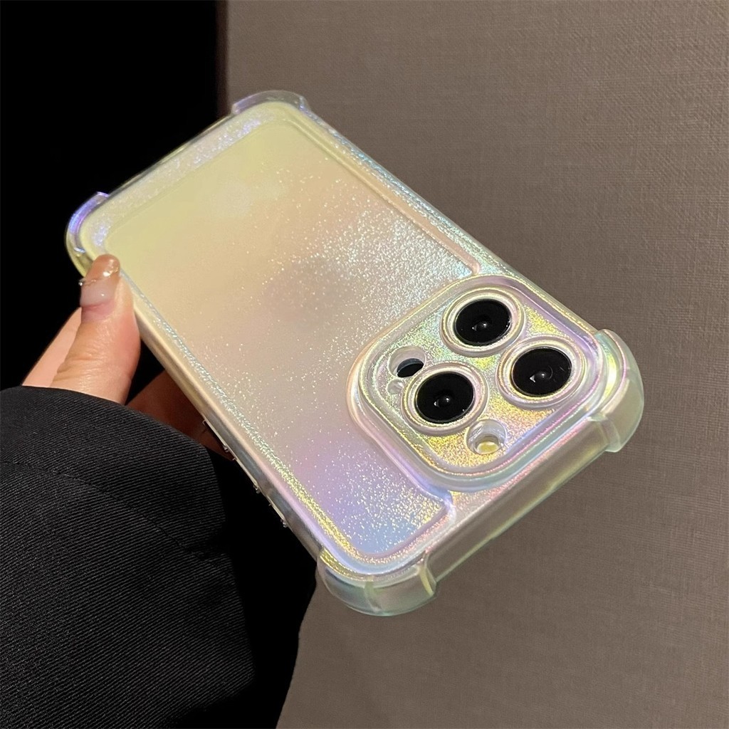 Luxury Bling Laser Glitter Clear Soft Phone Case for IPhone 15 Pro Max 11  12 13 14 Pro Max Casing Plus Transparent Anti-drop Shockproof Cover