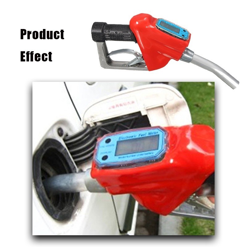 RR+`Gasoline Diesel Spray Gun Digital Display Flowmeter Sensor Gauge ...