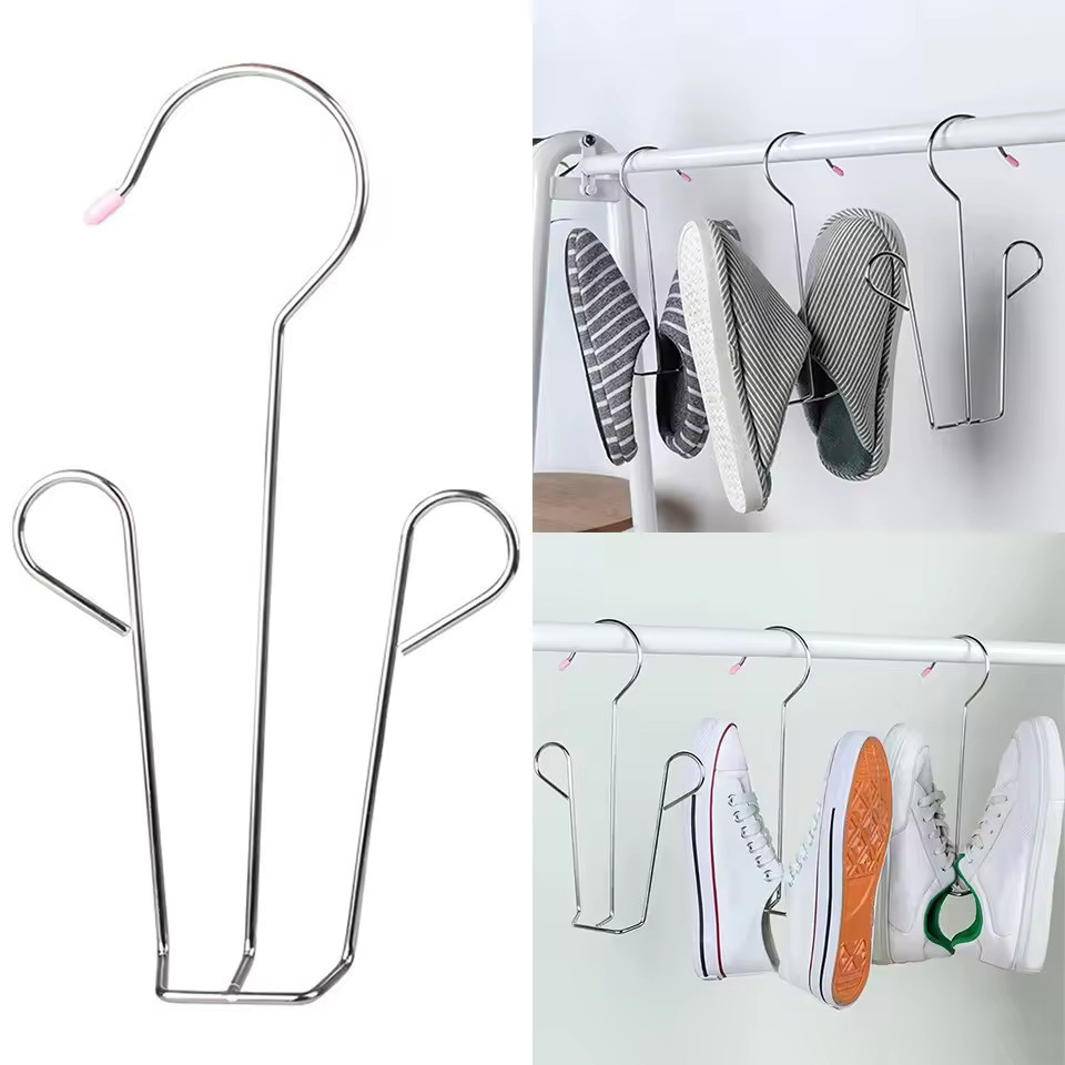 Stainless Steel Shoes Drying Rack Hanger Multifunctional Shoe Rack ...