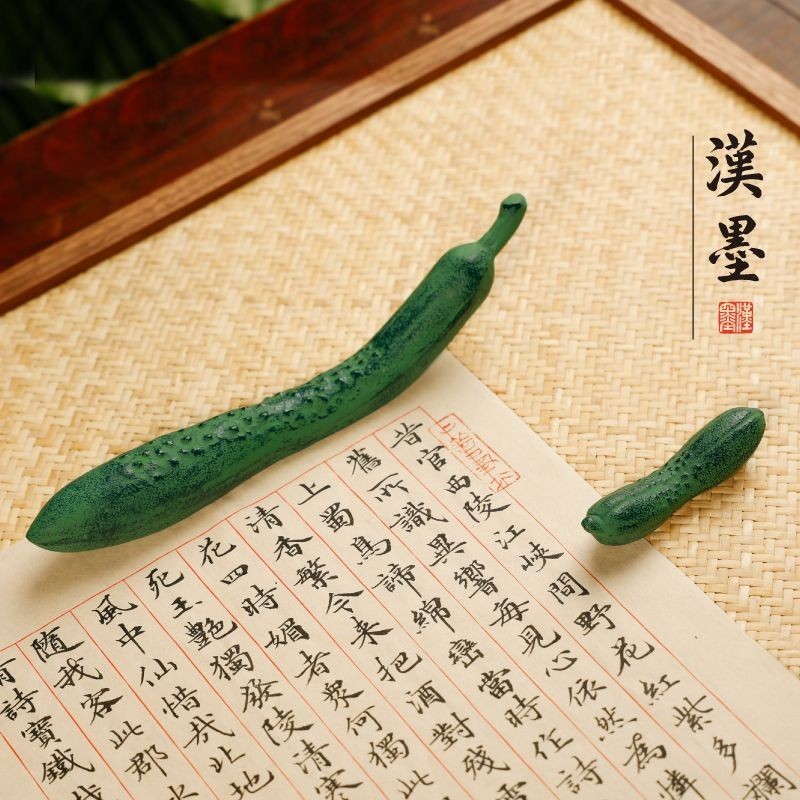 Yixi Hanmo Creative Cast Iron Cucumber Wenzhen Ruler Simple Calligraphy ...