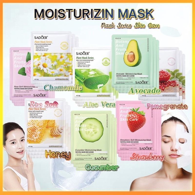 Facial Mask Skin Care Natural Essence Moisturizing Facial Fruit/Plants ...