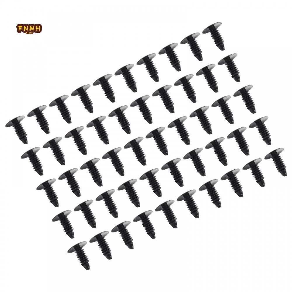 50Pcs Universal Black Plastic Rivets Fastener Fender Screw Clip Trim ...
