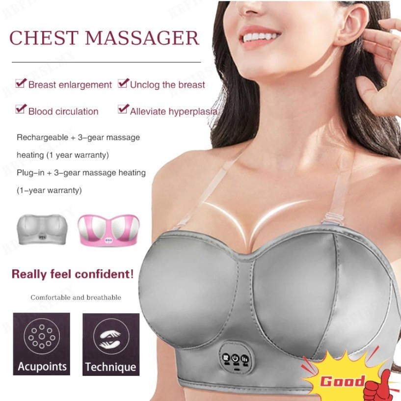 Home Wireless Chest Enhance Vibration Massage Machine Usb Electric Growth  Nursing Instrument Bra Enlargement Breast Massager | Shopee Philippines