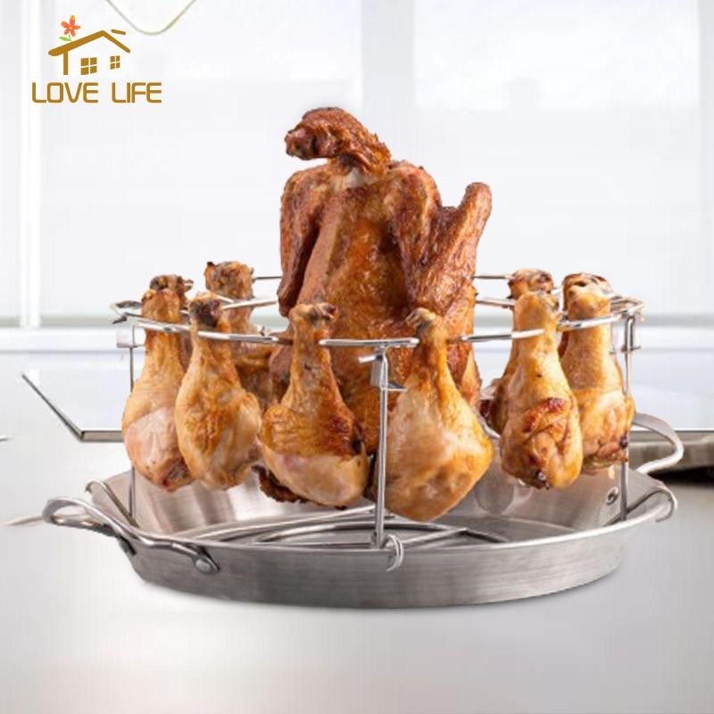 [Whfashion] Chicken Wing Rack Stainless Steel Chicken Drumstick Holder