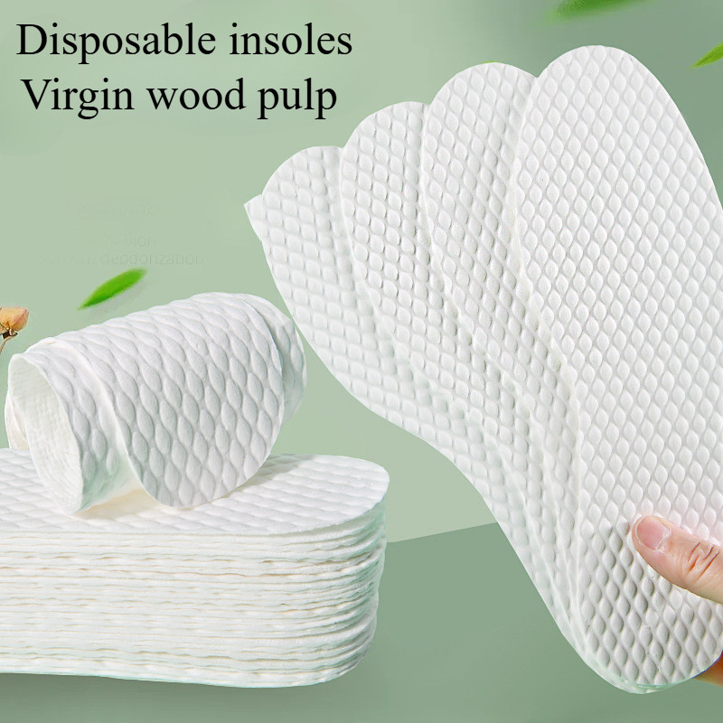 (5pair)Disposable wood pulp insole, sweat absorbing, breathable, and ...