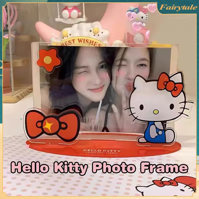 Kawaii Hello Kitty Standing Picture Frame Sanrio Kt Cat Acrylic ...