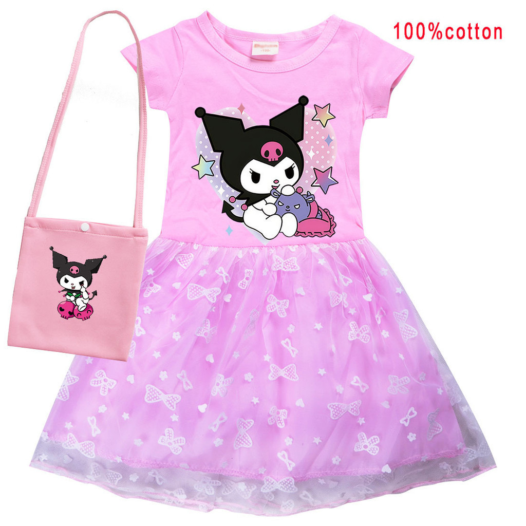 kuromi Girl Dress Flower Wedding Dress Birthday Party Lace Princess ...
