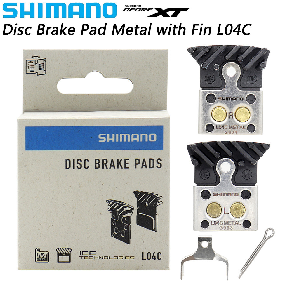 Shimano L04c Bicycle Disc Brake Pad Metal With Fin For Road Mtb Bike Compatible Deore Xt Slx 8992