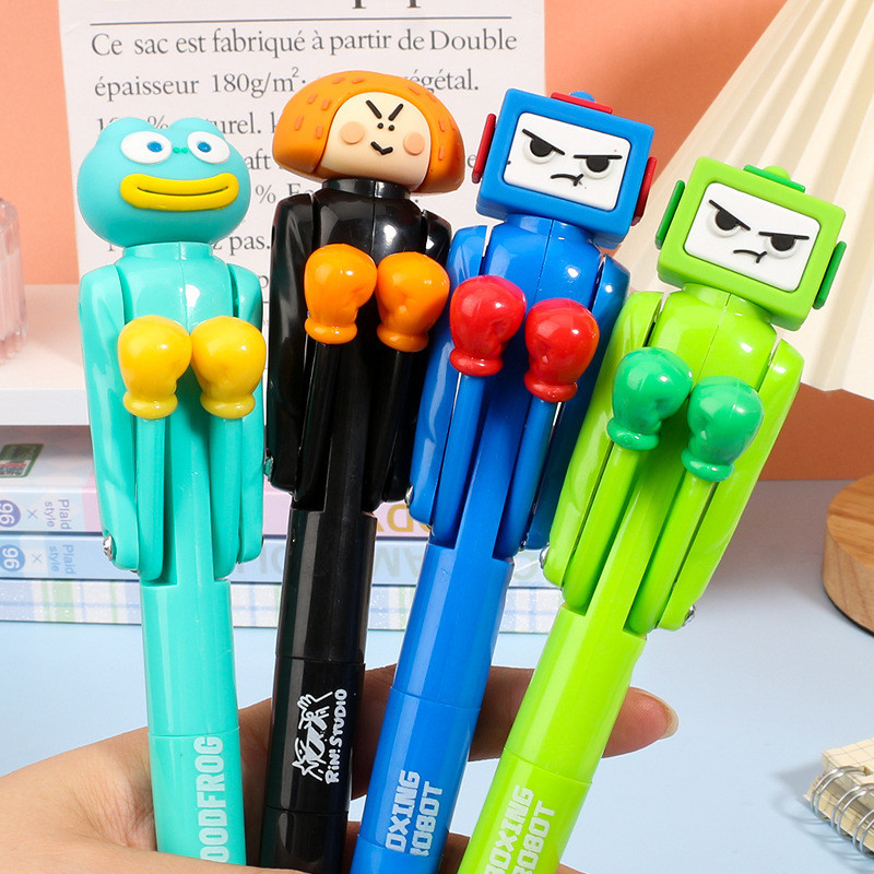 Fun Boxing Pen Funny Cartoon Push Type Good-looking Cute Student ...