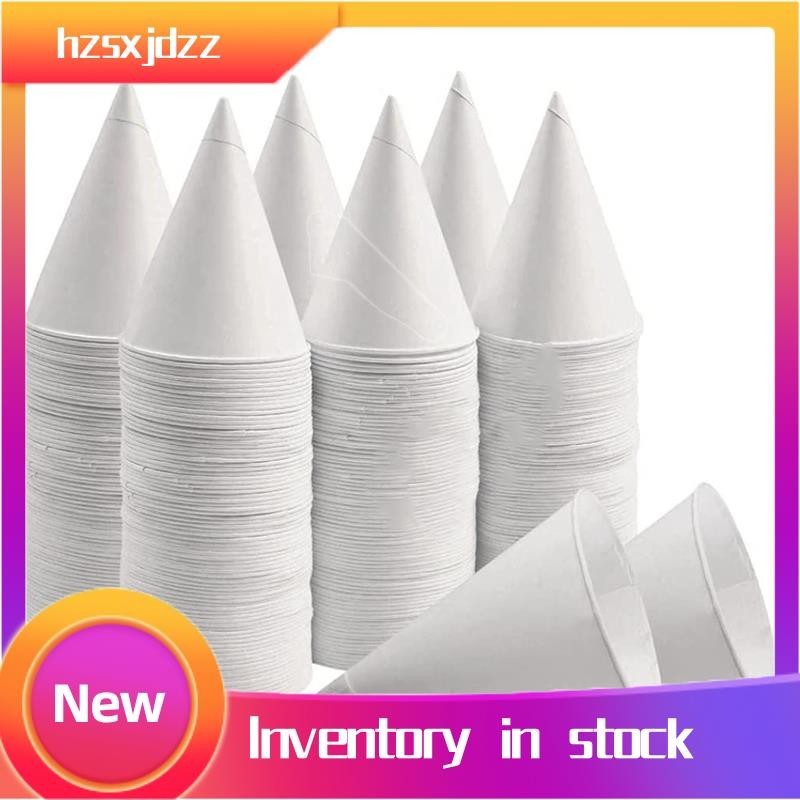 hzsxjdzz White Paper Cone Cups, Snow Cone Cups,Coated Leakproof Cone ...