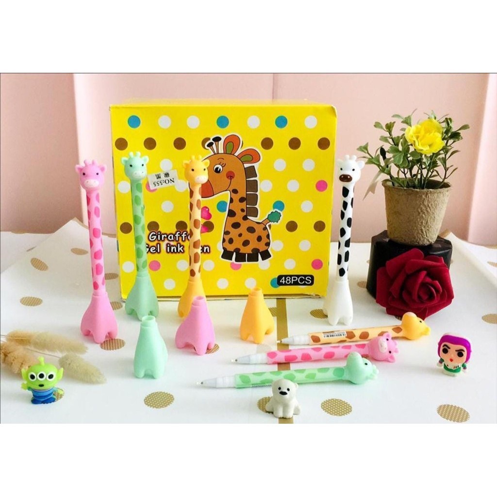 Giraffe GEL PEN/GIRAFFE STAND GELPEN/Cute Children's PEN/GIRAFFE PEN ...